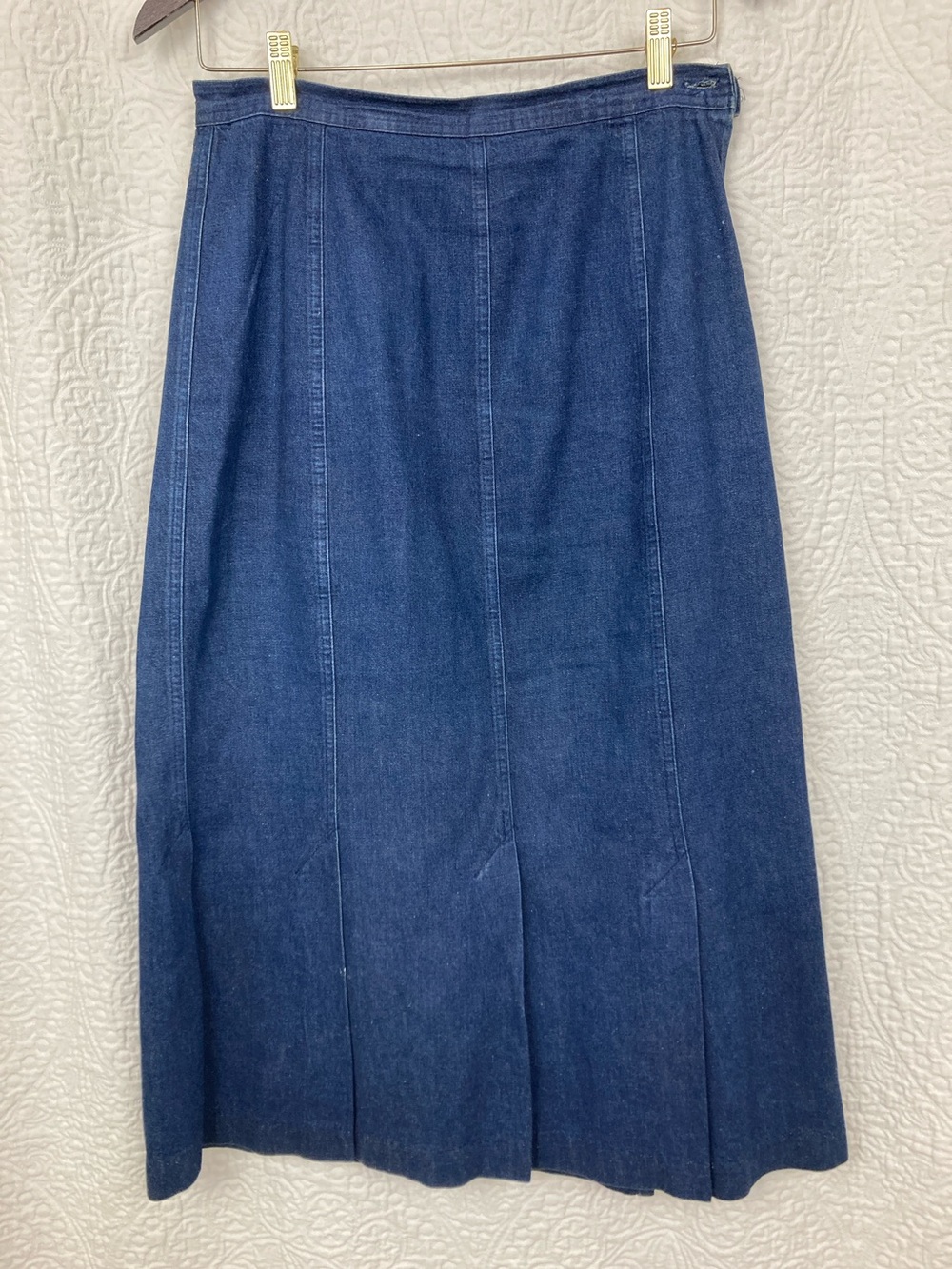 VTG Cherokee Women’s Pleated Denim Skirt sz 12 USA